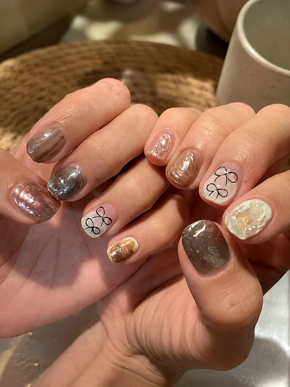 Vintage charm nail art